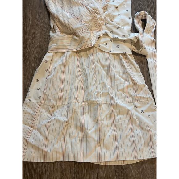 Reiss Beth Print Halter Wrap Mini Dress Ivory Size 2 - Picture 6 of 11